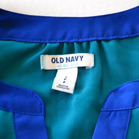 Teal lined 3/4  length sleeve dress - Picture 3 of 9